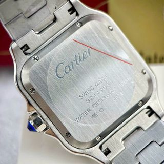 [ Đủ Màu] CARTIER SANTOS WATCH- AUTOMATIC thép không gỉ mạ PVD , kính Crystal máy: automatic nam 38x38mm ,dày 11mm