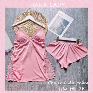Váy ngủ lụa - Đầm ngủ 2 dây khiêu gợi mặc nhà cao cấp VN501