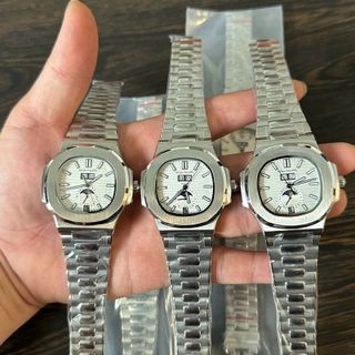 [Đủ màu]Dây Da+ Dây thépPatek philipe 5726 Viền TrơnSize 40mm với độ hoàn thiện cực nét Bản 5 kim đầy đủ chức năngLịch