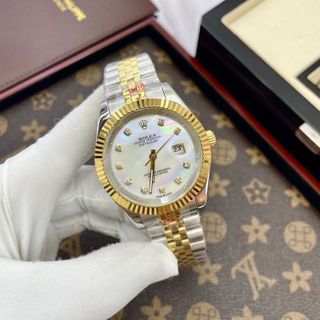 /-flag ROLEX date just - Mặt khảm trai siêu đẹp - Sẵn 38-41mm /-flag Vỏ 904L bản đẹp, kính saphire xịn