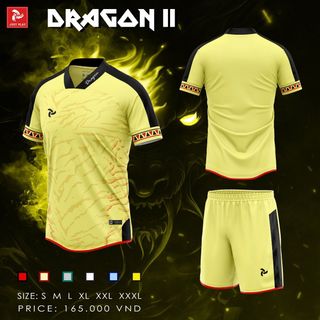 bộ quần áo bóng đá chính hãng JUSTPLAY Dragon II – Kem, IN TÊN SỐ, LOGO THEO YÊU CẦU, ĐẶT ÁO ĐỘI NHÓM,