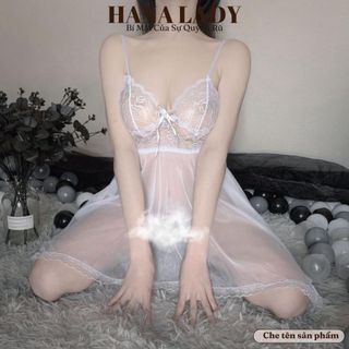 Váy Ngủ Ren Nữ - Đầm Ngủ 2 Dây Ren Mỏng Xuyên Thấu Gợi Cảm VN012