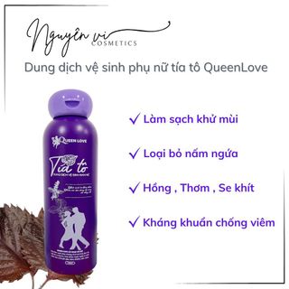 Dung dịch vệ sinh phụ nữ tía tô QueenLove 150ML | Làm sạch, Dưỡng ẩm, Khử mùi