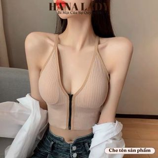 Áo bra tập gym, yoga, aerobic croptop xẻ ngực kèm mút len tăm siêu sexy BL032