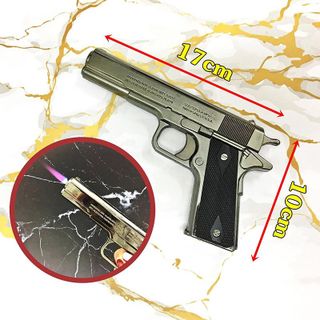 BẬT LỬA KHÈ HÌNH SÚNG M9 KIM LOẠI SIZE 17CM – XÀI GAS