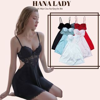 Váy ngủ lụa sexy, đầm ngủ 2 dây mút ngực nâng gợi cảm VN485 giá sỉ