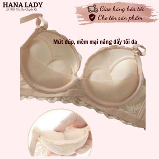 Áo Lót Nữ Nâng Ngực - Áo Ngực Tạo Khe Đệm Dày 5.5cm Thông Hơi Thoáng Khí Ren Gấm Cao Cấp AL021