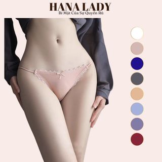 Quần lót quyến rũ - Quần chip dây thun cotton phối ren cao cấp LK097