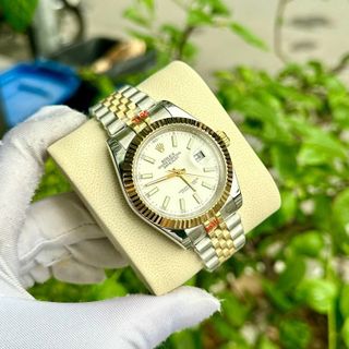 Rolex Datejust demi mặt trắng Size 38/42mm - cọc số dạ quang Mời ae
