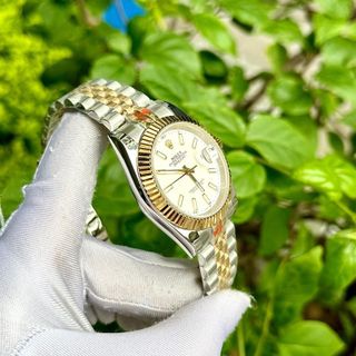 Rolex Datejust demi mặt trắng Size 38/42mm - cọc số dạ quang Mời ae