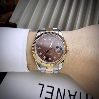 ROLEX DATEJUST - Automatic thép mạ PVD bền màu , kính tráng saphire máy: Automatic (cơ) size 42mm