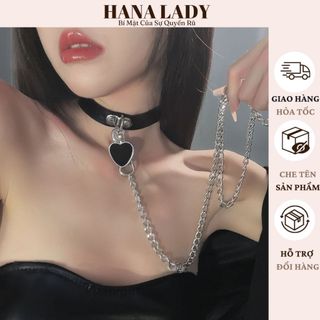 Vòng Cổ Chocker Da Gợi Cảm - Dây Chuyển Xích Phối Đồ Cosplay Sexy MN06