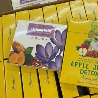 Giảm cân apple juice detox – tặng kèm viên saffron nghệ