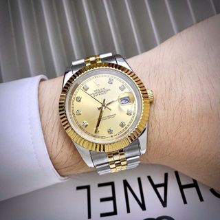 ROLEX DATEJUST - Automatic thép mạ PVD bền màu , kính tráng saphire máy: Automatic (cơ) size 38/42mm