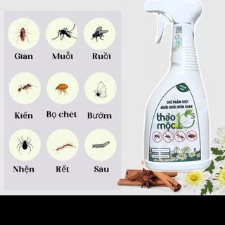 Chai Xịt Đuổi Muỗi, Côn Trùng Thảo Mộc 10S 500ml Mùi Hương Dễ Chịu Xuất Xứ Thảo Mộc - Xua Đuổi Muỗi, Gián, Côn Trùng