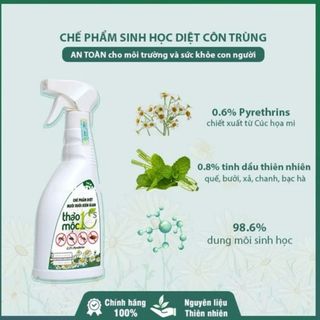 Chai Xịt Đuổi Muỗi, Côn Trùng Thảo Mộc 10S 500ml Mùi Hương Dễ Chịu Xuất Xứ Thảo Mộc - Xua Đuổi Muỗi, Gián, Côn Trùng