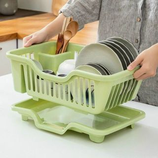 RỔ ÚP CHÉN DĨA CÓ KHAY ĐỰNG NƯỚC