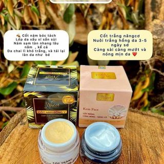 COMBO 2 HỘP KEM FACE CỐT NÁM VÀ KEM CỐT TRẮNG NÂNG CƠ NGÀY VÀ ĐÊM- NICOS BEAUTY