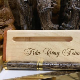 Combo bút Trầm hương sánh chìm có kèm hộp. Khắc tên miễn phí