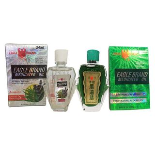 Dầu xanh con ó 24ml - Eag le Brand Medicatedd oil 24ml ( Hàng việt nam bao nóng lốc 12 chai )