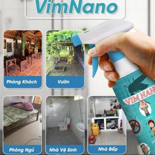 Chai Xịt Đuổi Muỗi, Côn Trùng Vim Nano Dạng Phun Sương, Hương Thảo Mộc Dịu Nhẹ, An Toàn, Chai 500ml