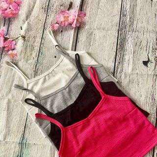 Áo 2 dây croptop thun gân