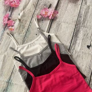 Áo 2 dây croptop thun gân