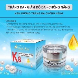 KEM DƯỠNG TRẮNG DA GIẢM ĐỎ DA CHỐNG NẮNG K8 - TUYẾT YẾN