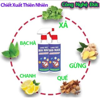 Chai Xịt Đuổi Chuột Bio MAX 500 ML Công Nghệ Đức - Không Mùi Nguồn Gốc Thảo Mộc, An toàn Xua Đuổi Chuột, Gián, Côn Trùng