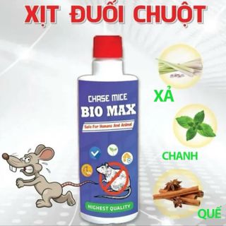 Chai Xịt Đuổi Chuột Bio MAX 500 ML Công Nghệ Đức - Không Mùi Nguồn Gốc Thảo Mộc, An toàn Xua Đuổi Chuột, Gián, Côn Trùng