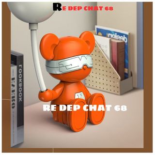 Đèn bàn học đọc sách bảo vệ mắt, đèn đọc sách mini hình gấu Bearbrich 2 cấp độ sáng sạc pin tích điện, đèn led