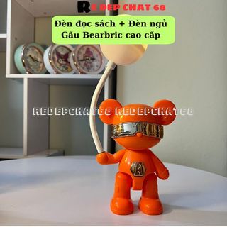Đèn bàn học đọc sách bảo vệ mắt, đèn đọc sách mini hình gấu Bearbrich 2 cấp độ sáng sạc pin tích điện, đèn led