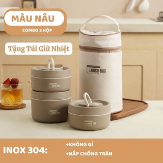 Hộp cơm giữ nhiệt, hộp cơm văn phòng inox 304