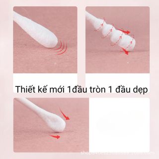 Bông tai cho bé hộp 200 que - Chính Hãng