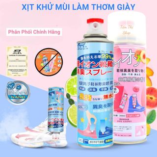 Chai xịt khử mùi giày nano bạc chai 300ml
