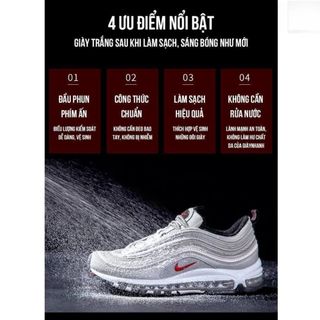 Chai xịt vệ sinh giày sneaker chai 300ml kèm đầu cọ
