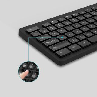 Combo phím chuột không  dây FD ik7300 đen - JL - HÀNG CHÍNH HÃNG