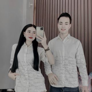 ÁO SƠ MI NAM DÀI TAY IN CHỮ, ÁO CẶP ĐÔI DÀI TAY