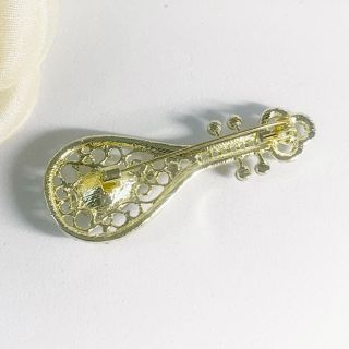 Ghim Cài Áo Hình Cây Đàn Đính Đá Pha Lê Phong Cách vintage Thời Trang 6cm Dành Cho Nam Nữ