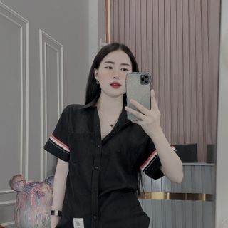 SƠ MI NAM, ÁO SƠ MI NGẮN TAY, ÁO SƠ MI COTTON PHỐI DÂY