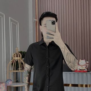 SƠ MI TRẮNG TRƠN NAM, NỮ NGẮN TAY VẢI COTTON