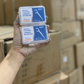 Tăm Chỉ Nha Khoa Hộp 50 Chiếc Tăm Xỉa Răng Vệ Sinh Chăm Sóc Răng Miệng