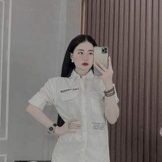 SƠ MI NAM CÓ TÚI IN THÊU TAY DÀI