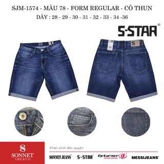 Quần Short Jeans Nam SJM1574 - Màu 78,75,84 - Form Regular - Có Thun co dãn - Dây từ 28->36 giá sỉ