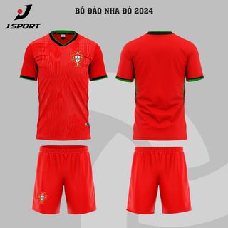 bộ đồ đá banh đội tuyển Euro 2024, áo đấu các đội tuyển tham gia Euro 2024, Bồ Đào Nha, nhận in tên số lên áo theo yêu cầu