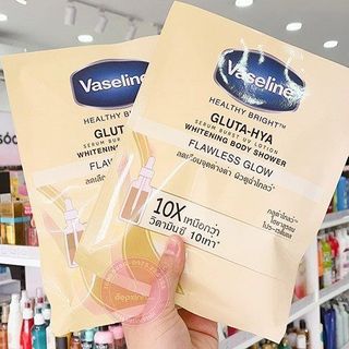 Kem tắm trắng da Vaseline Thái Lan whitening body shower 120gr - Dạng gói