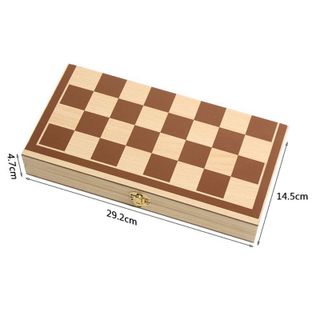 Bộ đồ chơi Cờ Vua Gỗ cao cấp - Có hộp đựng làm bàn cờ