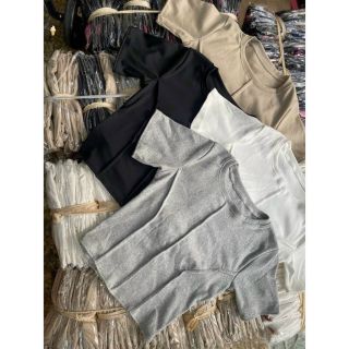 Croptop kiểu ôm body chiết eo chất thun gân co giãn freesize dưới 58kg