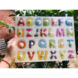 [Loại 1 GỖ DÀY] Đồ chơi bảng ghép hình núm gỗ Bảng gỗ có núm, tranh núm cho bé nhiều chủ đề