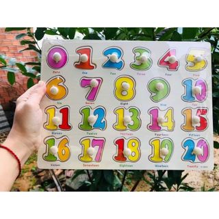 [Loại 1 GỖ DÀY] Đồ chơi bảng ghép hình núm gỗ Bảng gỗ có núm, tranh núm cho bé nhiều chủ đề